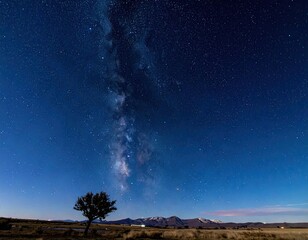 Milky Way over a landscape