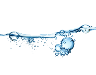 Water flowing, with bubbles and ripples