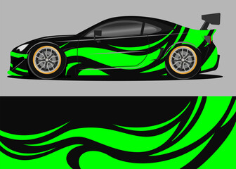 car wrap design with abstract geometry theme