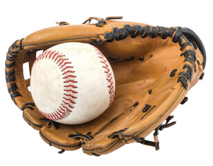 Baseball and Glove &mdash; Transparent Background