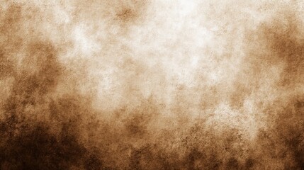Obraz premium A grunge, textured background in sepia and brown tones, featuring a gradient from light cream to dark chocolate. It evokes an aged, distressed, or rustic feel, blurred background