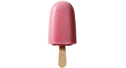 Isolated pink ice cream popsicle on a stick ready to eat on a hot summer day delicious