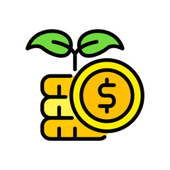 Investment lineal color icon