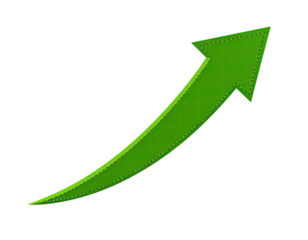 Green upward-pointing arrow graphic