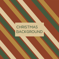 Seamless diagonal striped pattern in festive Christmas colors. Holiday decorative background. Vector illustration for greeting card, banner, poster, packaging