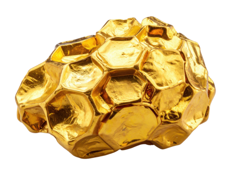 Gold nugget, honey-comb texture