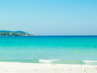 Obraz premium Coast of Tuscany. Beautiful sandy beach in Vada. Italy