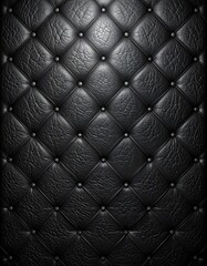Obraz premium Black quilted leather texture