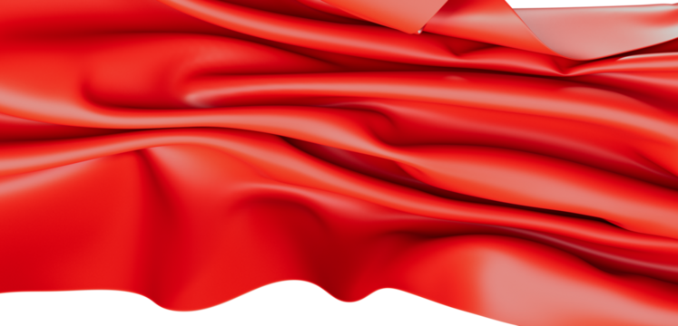 A vibrant red fabric background with flowing folds. Perfect for textures, backdrops, and artistic concepts like passion and luxury.