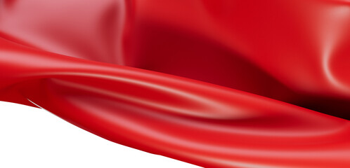 Abstract close-up of flowing red fabric. Perfect for backgrounds, textures, and design elements related to luxury, elegance, and fashion. Use fo