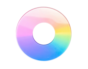 Circular disc with a rainbow gradient