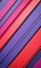Obraz premium Abstract background with colorful stripes in red, pink and purple tones creating a modern and vibrant geometric pattern for creative designs