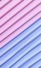 Obraz premium Pastel color corrugated cardboard texture background in pink and blue, creating a visually appealing and modern backdrop for various designs