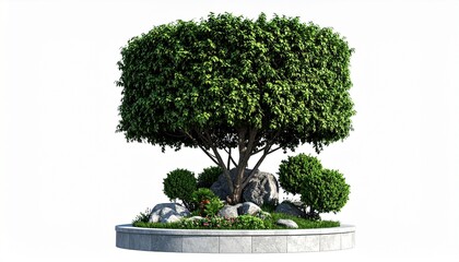 tree on the white 