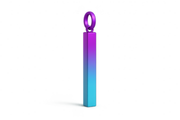Vibrant 3D letter 'I' with gradient colors, isolated on transparent background