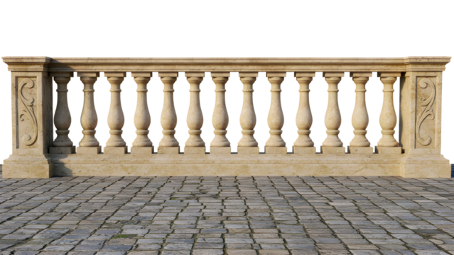 Antique brass skeleton key with ornate bow isolated on transparent background