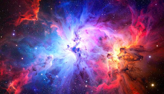 Colorful nebula in deep space (1)
