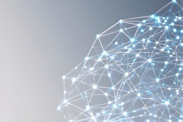 Futuristic network connection with glowing nodes for innovative technology solutions and cutting-edge digital transformation projects, perfect for modern designs