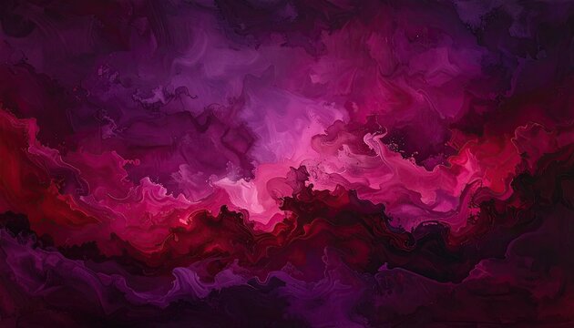 Abstract swirling crimson and violet hues - Powered by Adobe