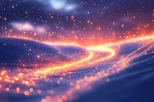 Blur of light streaking across the sky.