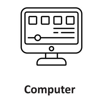 Computer Vector Icon which can easily modify or edit
