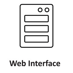 Web interface Vector Icon which can easily modify or edit