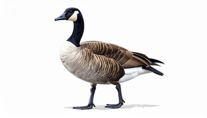 Canada Goose Bird on White Background