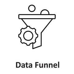 Data funnel Vector Icon which can easily modify or edit
