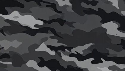 Gray and black abstract camouflage pattern