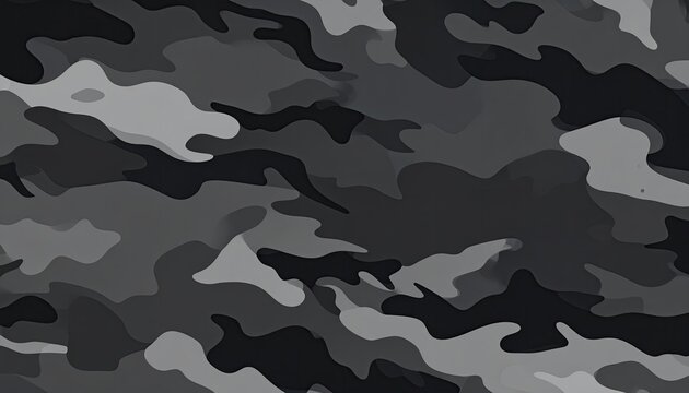 Gray and black abstract camouflage pattern - Powered by Adobe