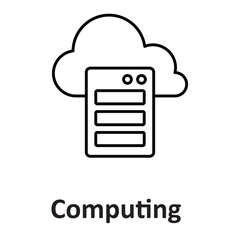 computing icon Vector Icon which can easily modify or edit