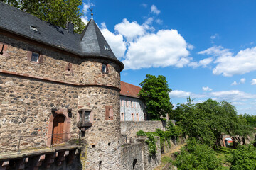 Fototapeta premium Friedberg's landmark, the Adolf tower, is one of the highest keeps in Germany at almost 60 m high