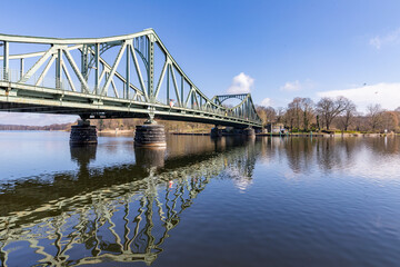 Fototapeta premium scenic view to the Glienicker bridge at the border of Berlin and Potsdam
