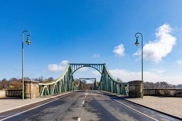 scenic view to the Glienicker bridge at the border of Berlin and Potsdam