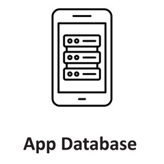 App database Vector Icon which can easily modify or edit