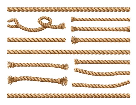 Various nautical ropes in different configurations