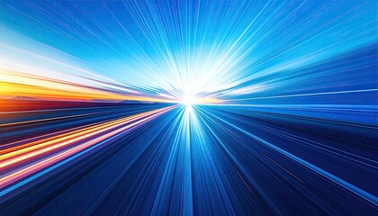 Abstract speed motion, vibrant colors radiating outward