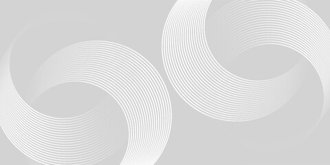 Abstract blue glowing geometric lines on dark blue background. Modern shiny blue circle lines pattern. Futuristic technology concept. Suit for cover, poster, banner, brochure, header, website. eps 10