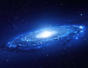 Spiral galaxy in deep space