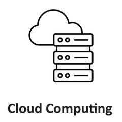Cloud computing, Vector Icon which can easily modify or edit