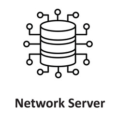 network server Vector Icon which can easily modify or edit