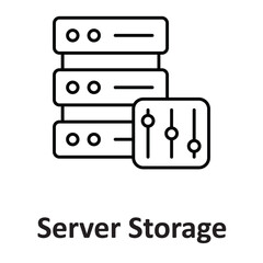 Server storage, Vector Icon which can easily modify or edit