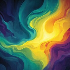 Obraz premium Vibrant and colorful abstract swirl blends fluid gradient patterns, creating a dynamic and visually stunning artistic texture for modern backgrounds and designs.