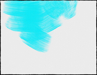 Textured Canvas with Expressive Blue Brushstrokes in Upper Left Quadrant