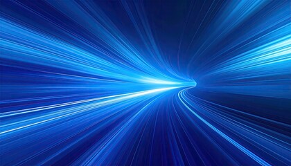 Blue light streaks forming tunnel, bright center