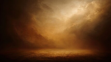 Fototapeta premium Brown grunge wall, a blurred deep bronze backdrop with soft glowing hazy