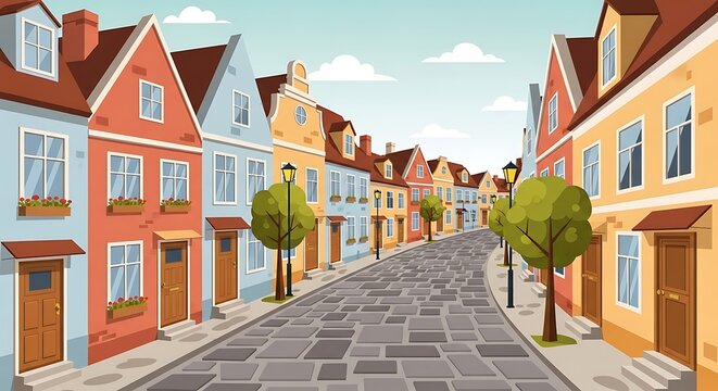 Old Town Street View. - Powered by Adobe