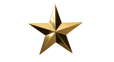 Obraz premium Isolated gold star shape as a symbol of excellence or a decoration element award