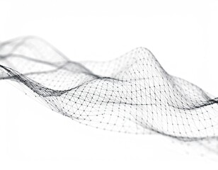 Abstract wavy mesh network graphic