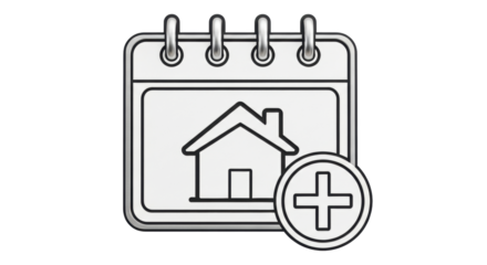 Isolated schedule house icon vector illustration to plan tasks and appointments quickly